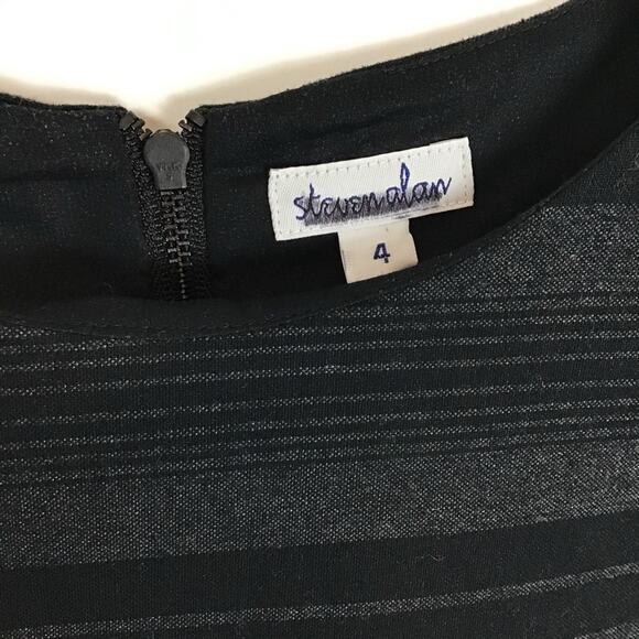 Steven Alan Selena short sleeve midi dress cotton peplum - Picture 7 of 9